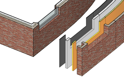 VisualARQ curved multilayer wall